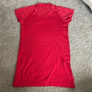 lululemon red swiftly tech top